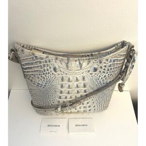 SOLD Brahmin Melbourne Collection Leather Crocodile-Embossed Crossbody Bag